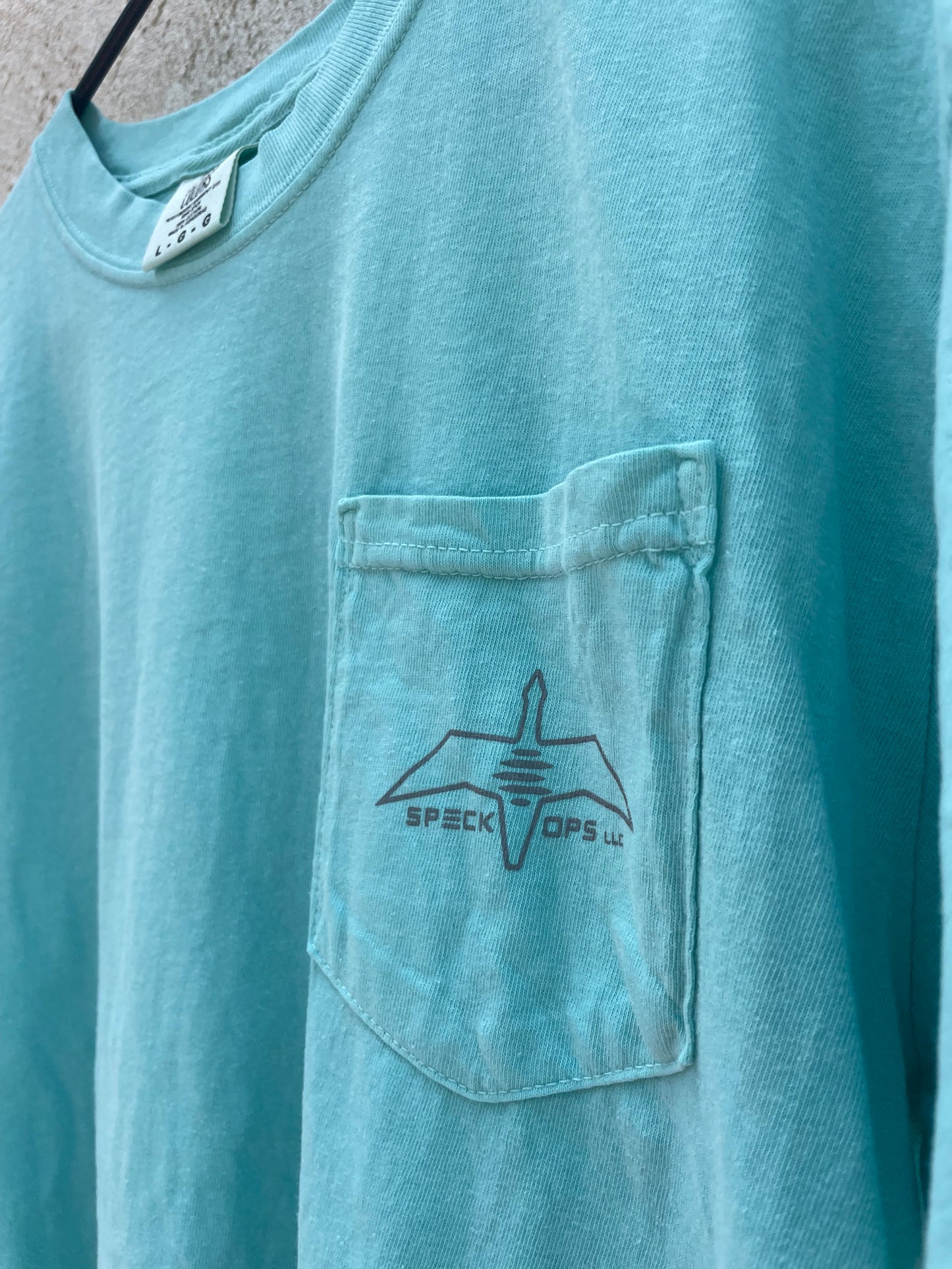 'Doggles' Comfort Colors Pocket Tee - SEAFOAM